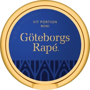 Göteborgs Rapé Mini White Snus Can - Premium Swedish Snus with a Mild and Refreshing Flavor