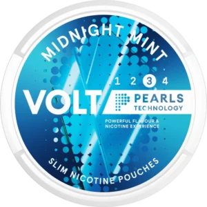 Volt Pearls Midnight Mint Strong Slim Snus Can - Premium Swedish Snus with Refreshing Mint Flavor in a Sleek