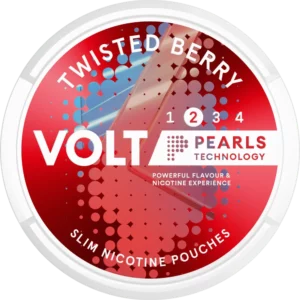 Volt Pearls Twisted Berry Medium Slim Snus Can - Premium Nicotine Pouches with a Refreshing Berry Flavor in a Sleek