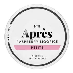 Aprés No8 Raspberry Liqorice Mini Snus Can - Premium Swedish Snus with a Unique Blend of Raspberry and Licorice Flavors in a Compact