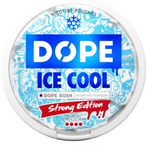 DOPE Ice Cool Strong Snus Can - Premium Nicotine Pouches with Refreshing Mint Flavor