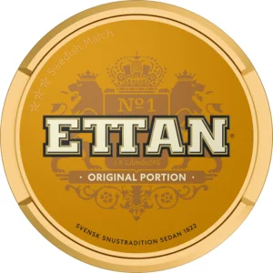 Close-up of Ettan Original Portion Snus Can - Classic Swedish Tobacco in a Convenient Portion Format