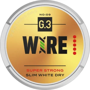 G.3 Wire Super Strong Slim White Dry Snus can