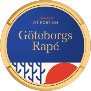 Göteborgs Rapé Lingon Large White Snus Can - Premium Swedish Snus with Lingonberry Flavor