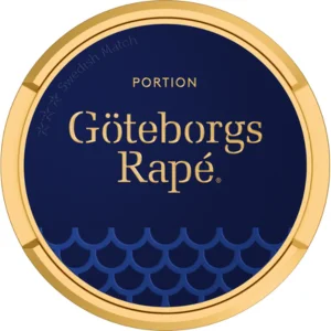 Close-up of Göteborgs Rapé Large Original snus can