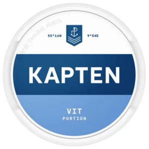 Kapten Vit Snus Can - Premium Swedish Snus with a Classic Flavor