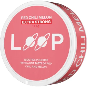 Loop Red Chili Melon Extra Strong Snus Can - Premium Swedish Snus with Bold Chili and Sweet Melon Flavor