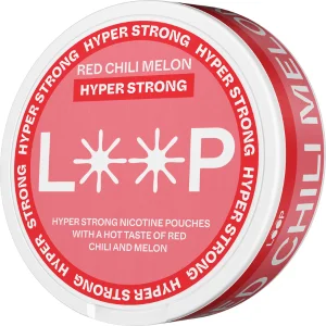 Loop Red Chili Melon Hyper Strong Snus Can - Premium Swedish Snus with Bold Chili and Sweet Melon Flavors