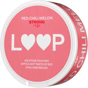 Loop Red Chili Melon Strong Snus Can - Premium Swedish Snus with Bold Chili and Sweet Melon Flavors for a Unique and Intense Experience