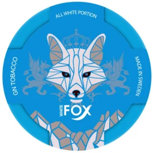 White Fox All White Portion Snus Can - Premium Nicotine Pouches with Fresh Mint Flavor in Sleek