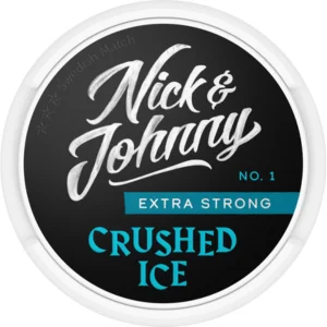 Nick and Johnny Crushed Ice Snus Can - Premium Swedish Snus with Refreshing Mint Flavor in a Sleek