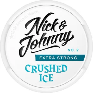 Nick and Johnny Crushed Ice White Snus Can - Premium Swedish Snus with Refreshing Mint Flavor