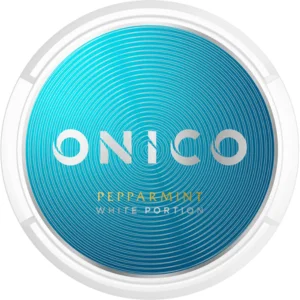 Onico Peppermint White Portion Snus Can - Refreshing Mint Flavor