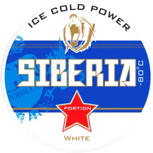 Siberia Ice Cold Power White Snus Can - Premium Extra Strong Nicotine Pouches with Refreshing Mint Flavor in a Sleek