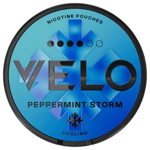 Velo Peppermint Storm Cooling Snus Can - Fresh and Minty Tobacco-Free Nicotine Pouches