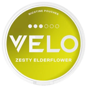 Velo Zesty Elderflower Strong Slim Snus Can - Premium Nicotine Pouches with Refreshing Elderflower Flavor