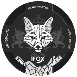 White Fox Black Snus Can - Premium Tobacco-Free Nicotine Pouches with Bold Flavor and Sleek Design