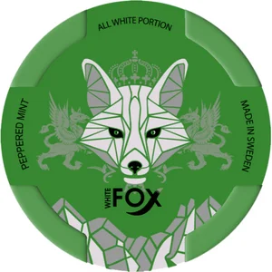 White Fox Peppered Mint Snus Can - Premium Nicotine Pouches with Refreshing Mint Flavor and a Hint of Pepper