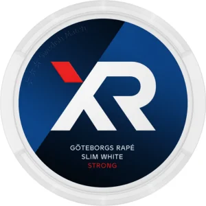 XR Göteborgs Rapé Strong Slim White Snus Can - Premium Swedish Snus with Robust Flavor in a Sleek